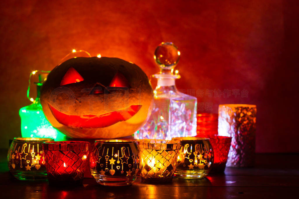 Pumpkin lantern for Halloween, Jack-lantern, night lamp for the