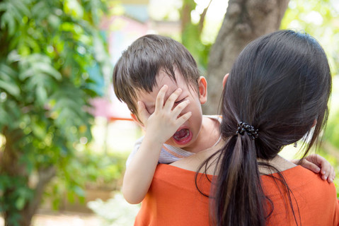 小孩哭着找妈妈图片