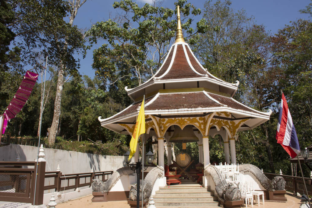 s relics at Wat Phra That Doi Tung on Febuary 22, 2018 in Chiang