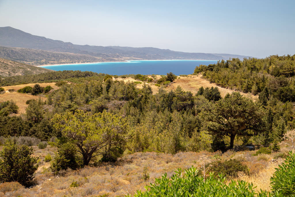 Scenic view at landscape near Monolithos on Greek island Rhodes