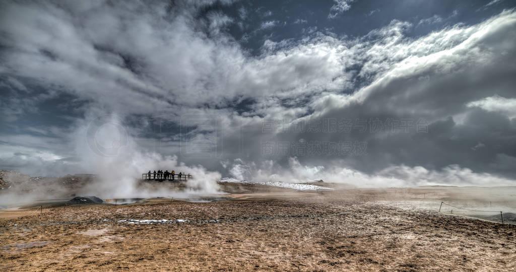 Geothermal area Namafjall Hverir, Iceland.