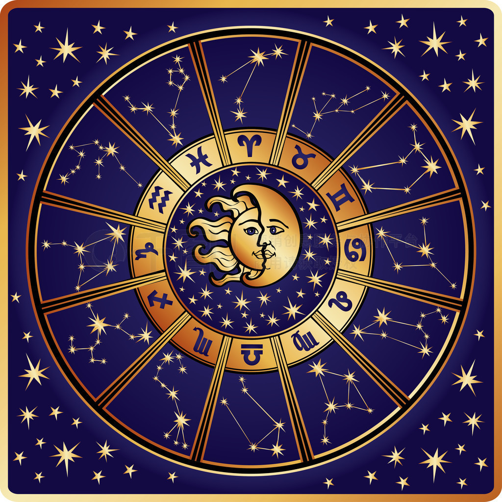 Ƶʮ־ constellations.horoscope circle.retro