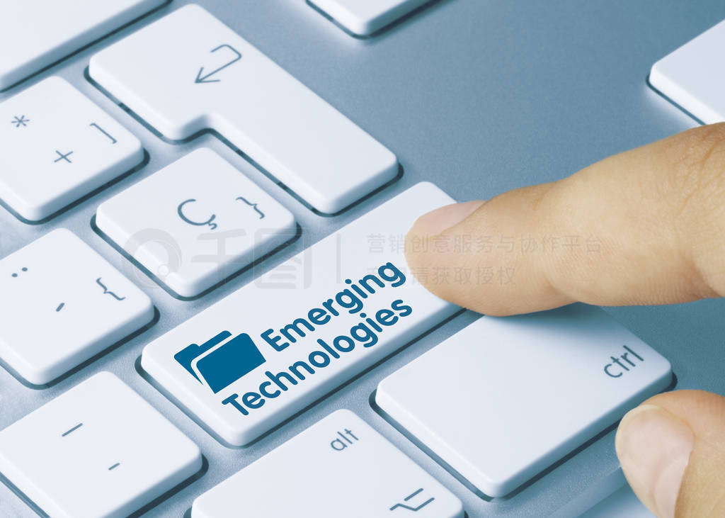 Emerging Technologies - Inscription on White Keyboard Key.