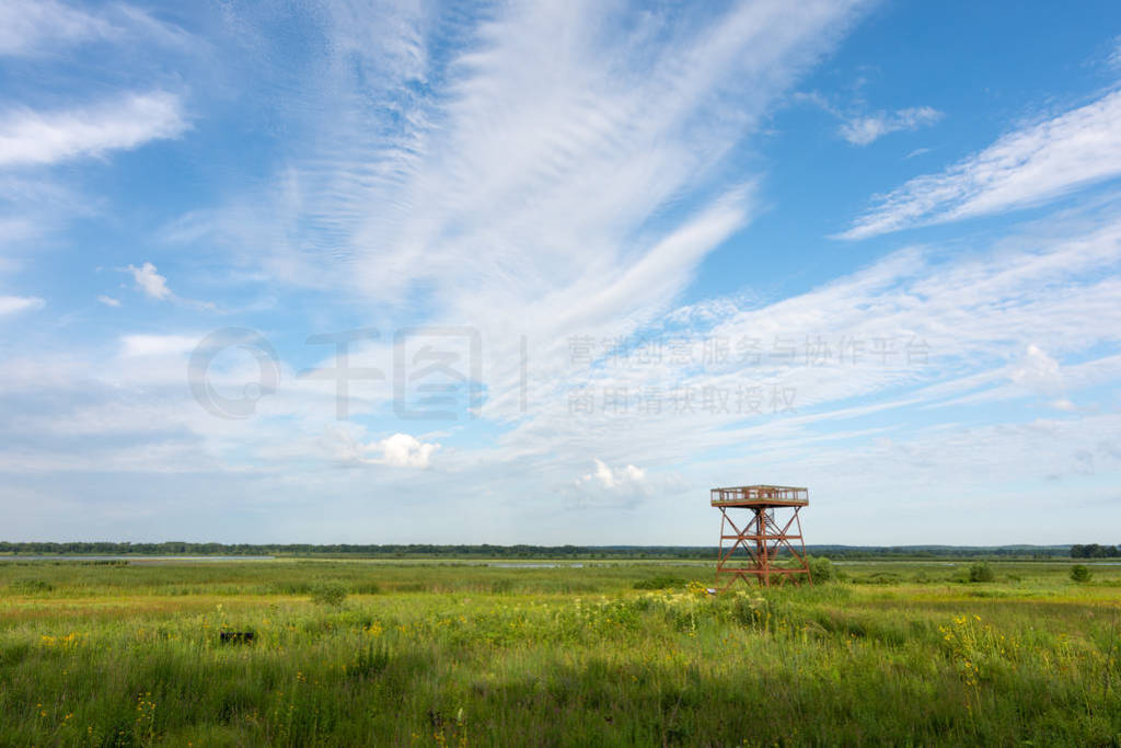 Observation deck on a hot and sunny summers morning.