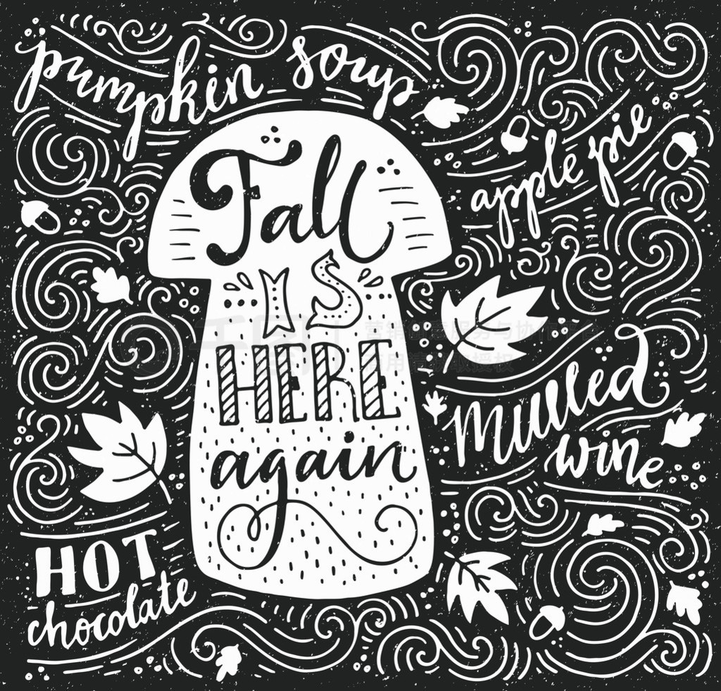 Fall is here again -? handdrawn lettering