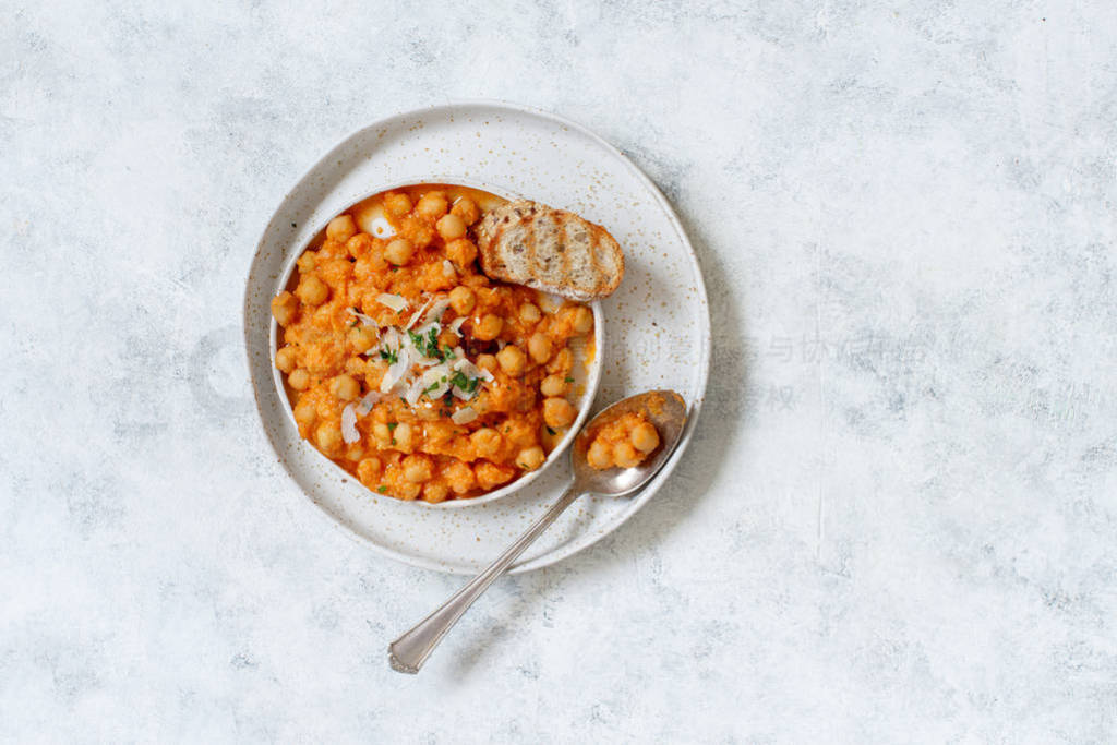 Indian chana masala or chickpea curry