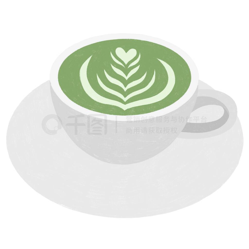 matcha latte icon. superfood for health and beauty.