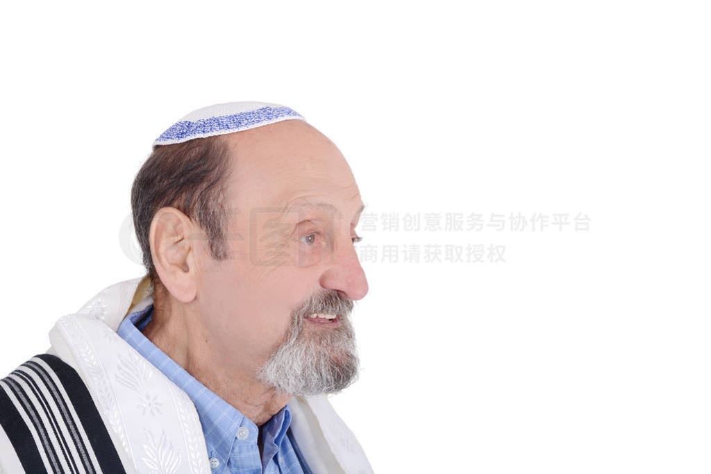 Eldery ̫ kippah Ͱ talit ڽ̸İɫ