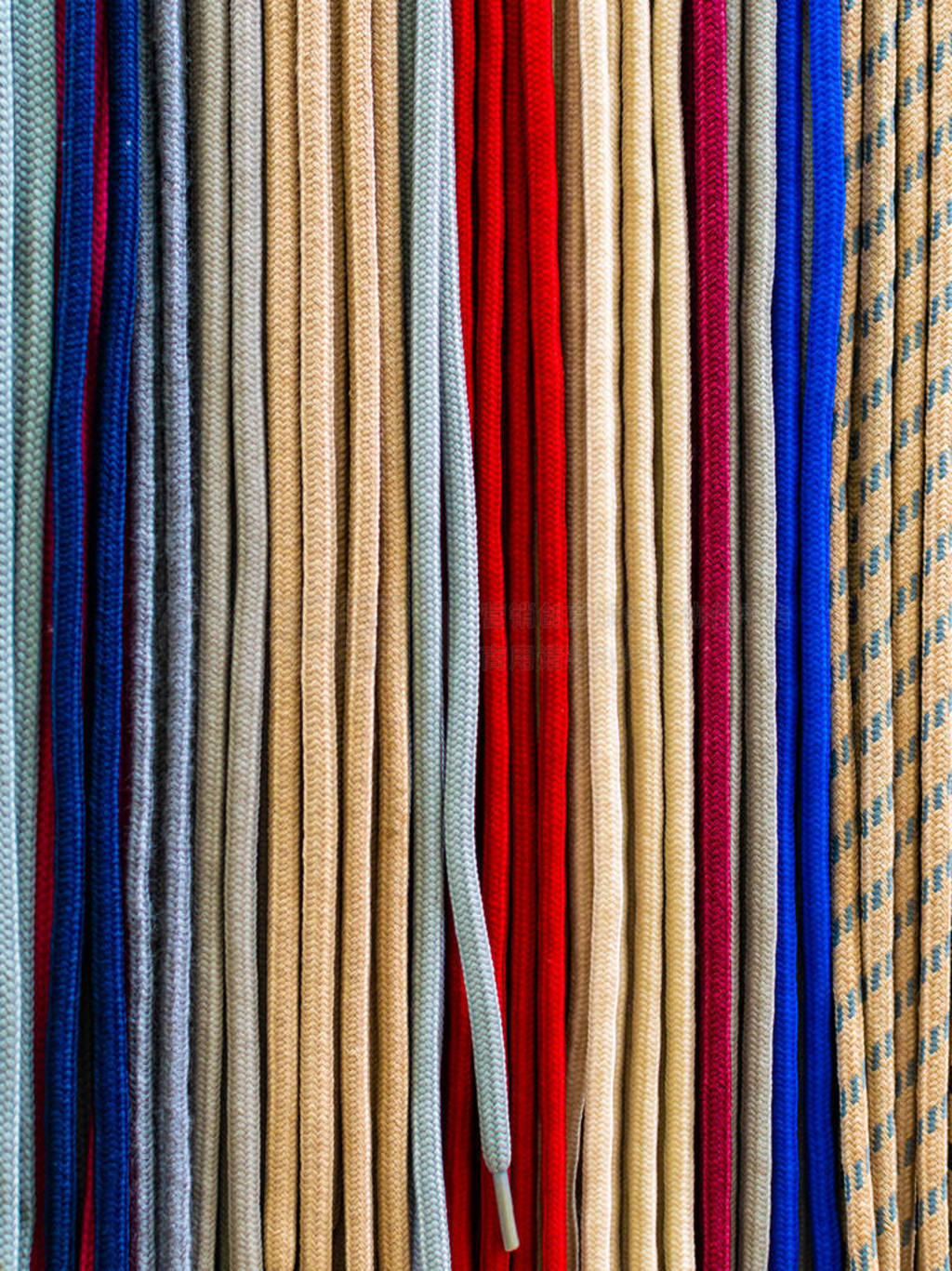 Various new shoe laces on display