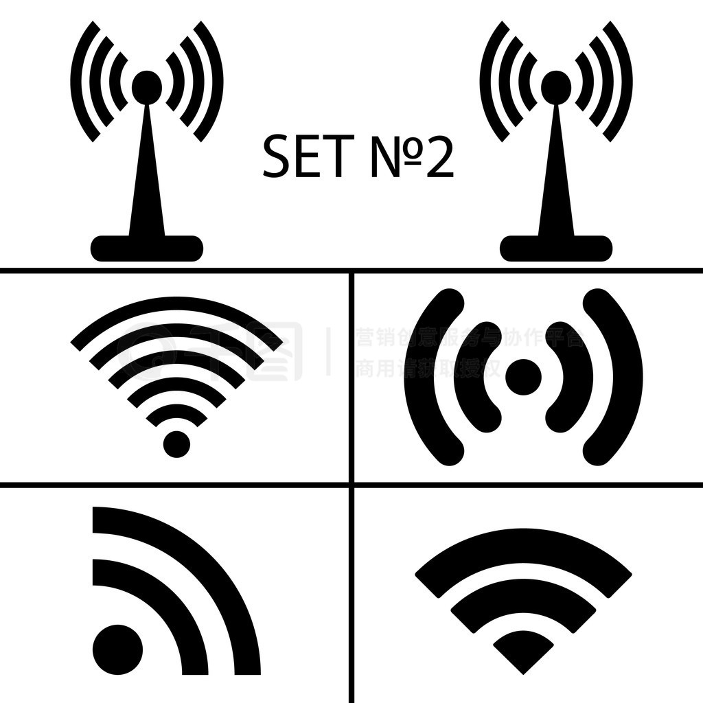  2ʮ겻ͬͨߵ粨Զ̷ͨŵߺ wifi ͼꡣʸͼ Eps10