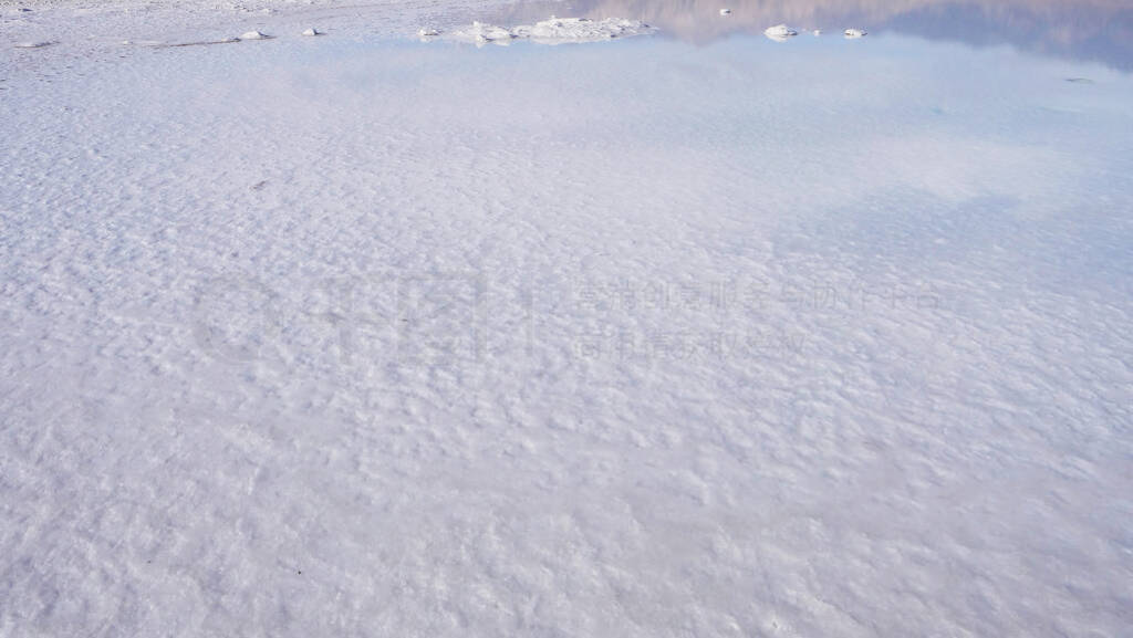 Beautiful nature landscape view of Emerald Salt Lake in Qinghai