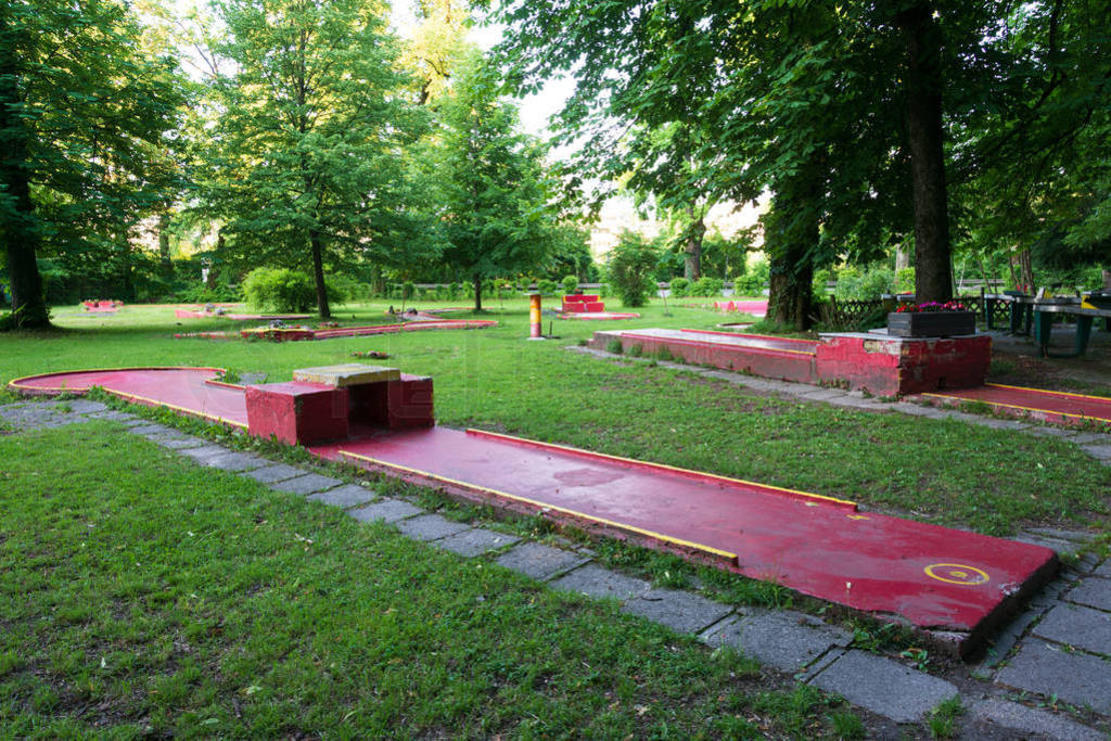 Free public minigolf at Salzburg, Austria