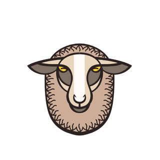 羊头艺术头像图片