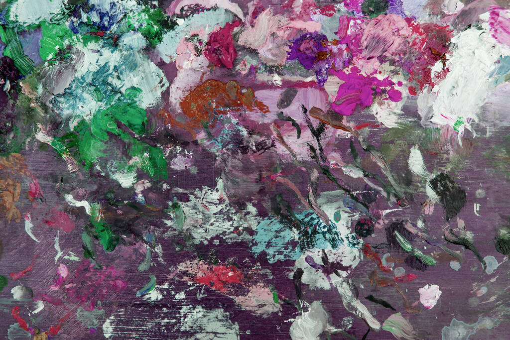 Colorful painter messy palette