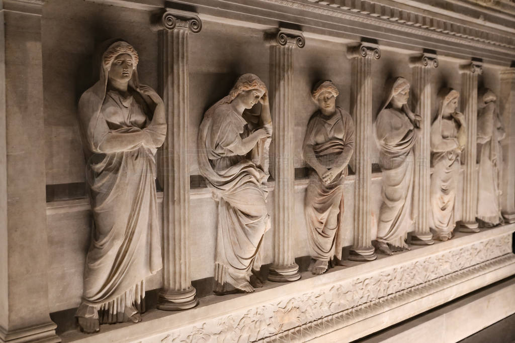 Sarcophagus of the Crying Women in Istanbul Archaeology Museum,