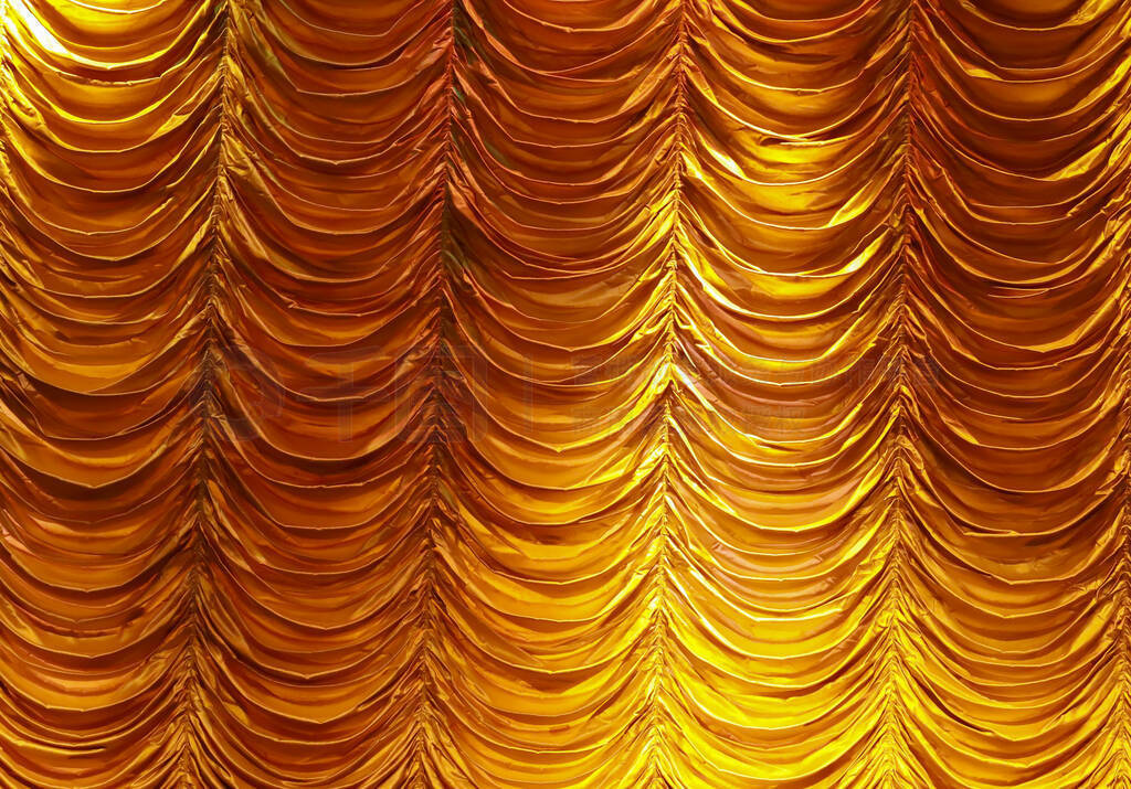 Theatre curtain and lighting on stage.