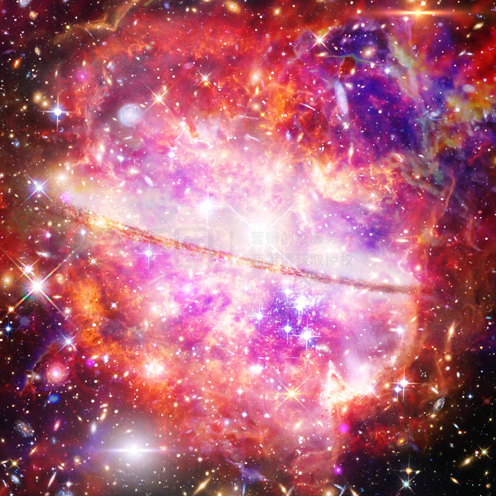 Galaxy, nebula and gas. The elements of this image furnished by