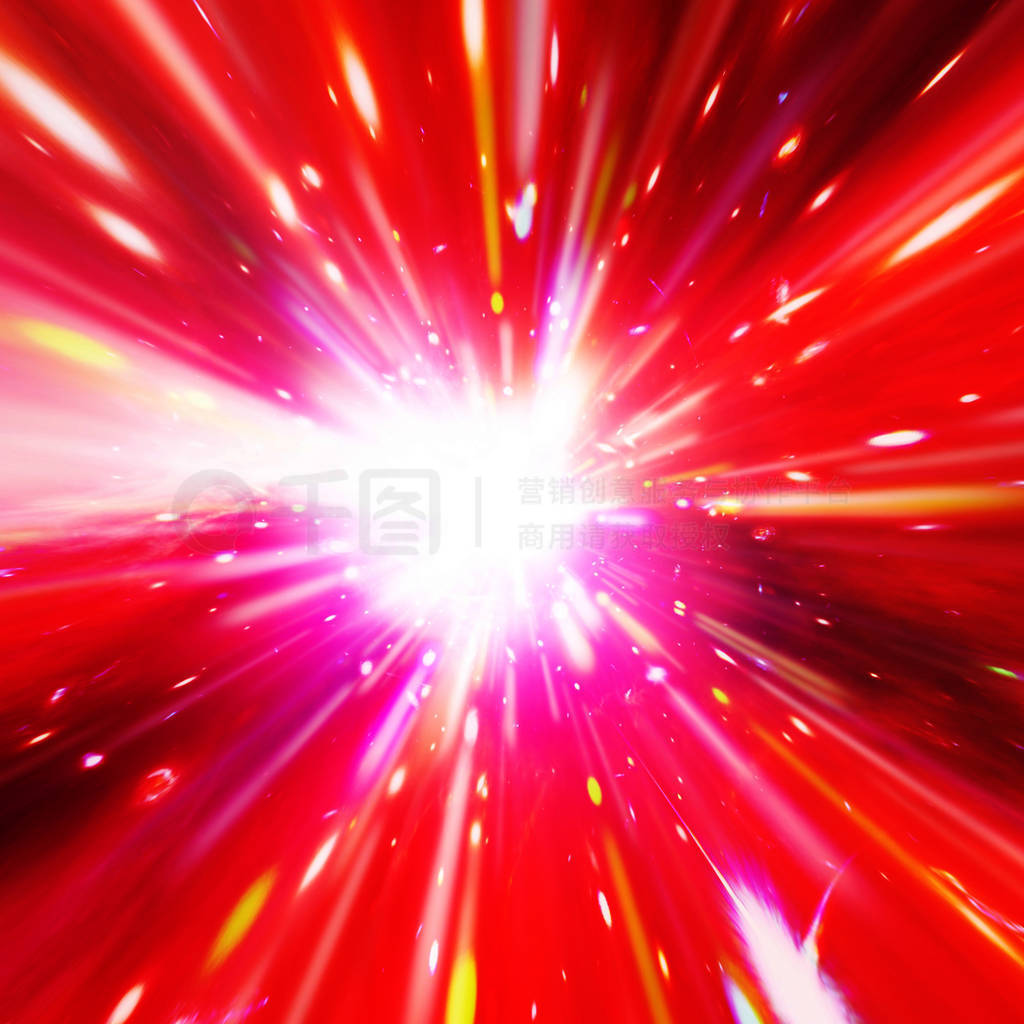 Vivid colorful background with starburst. Abstract radial lines