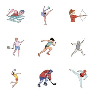 奥运项目卡通图片