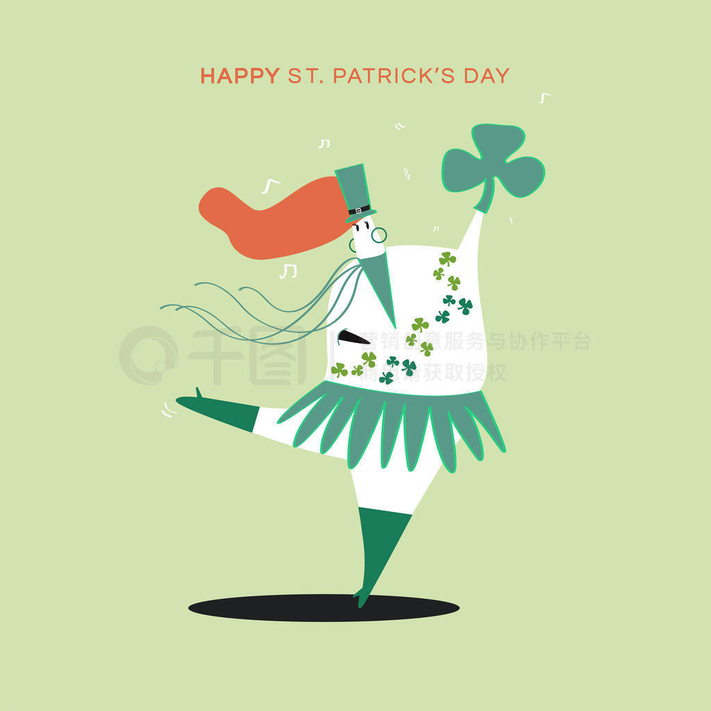 s Day dancing character vector