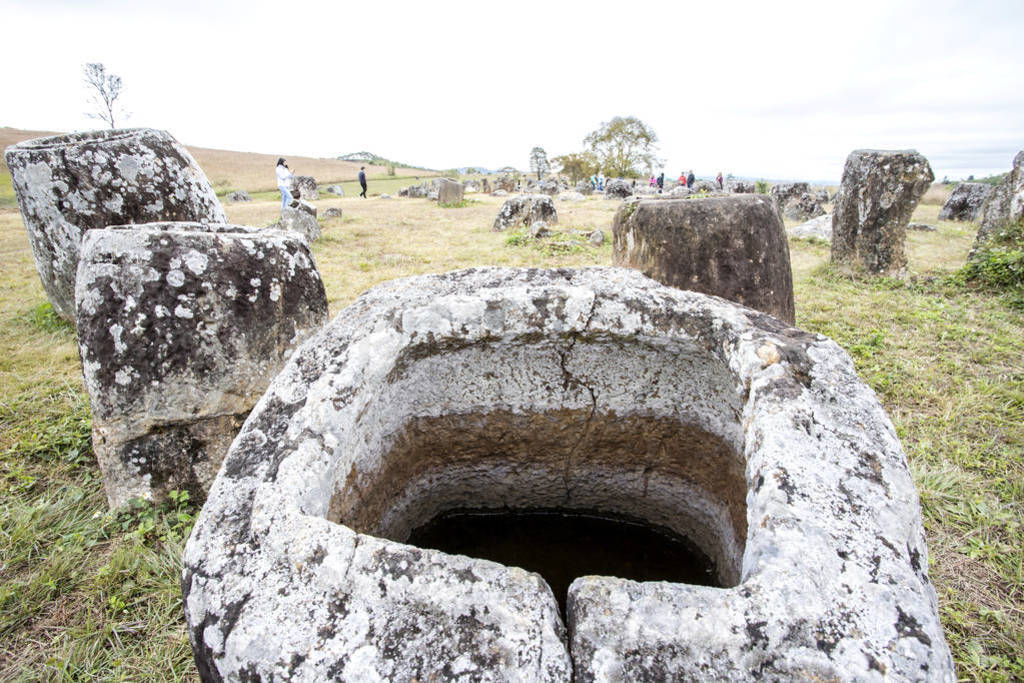 Ancient and famous Plain of Jars in Xieng Khuang, Laos