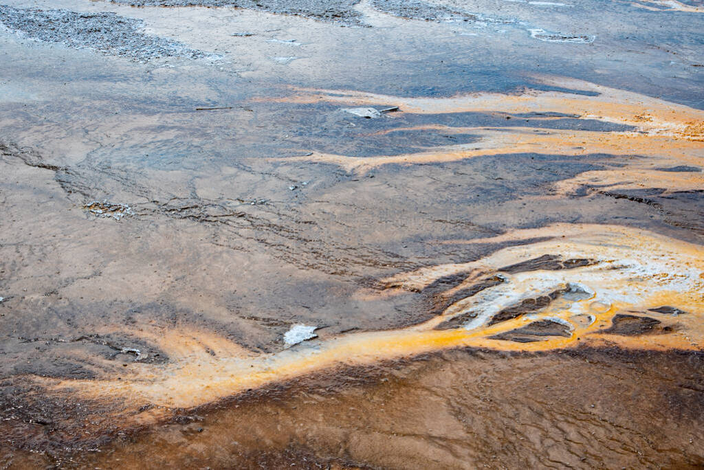 Geothermal feature at old faithful area at Yellowstone National