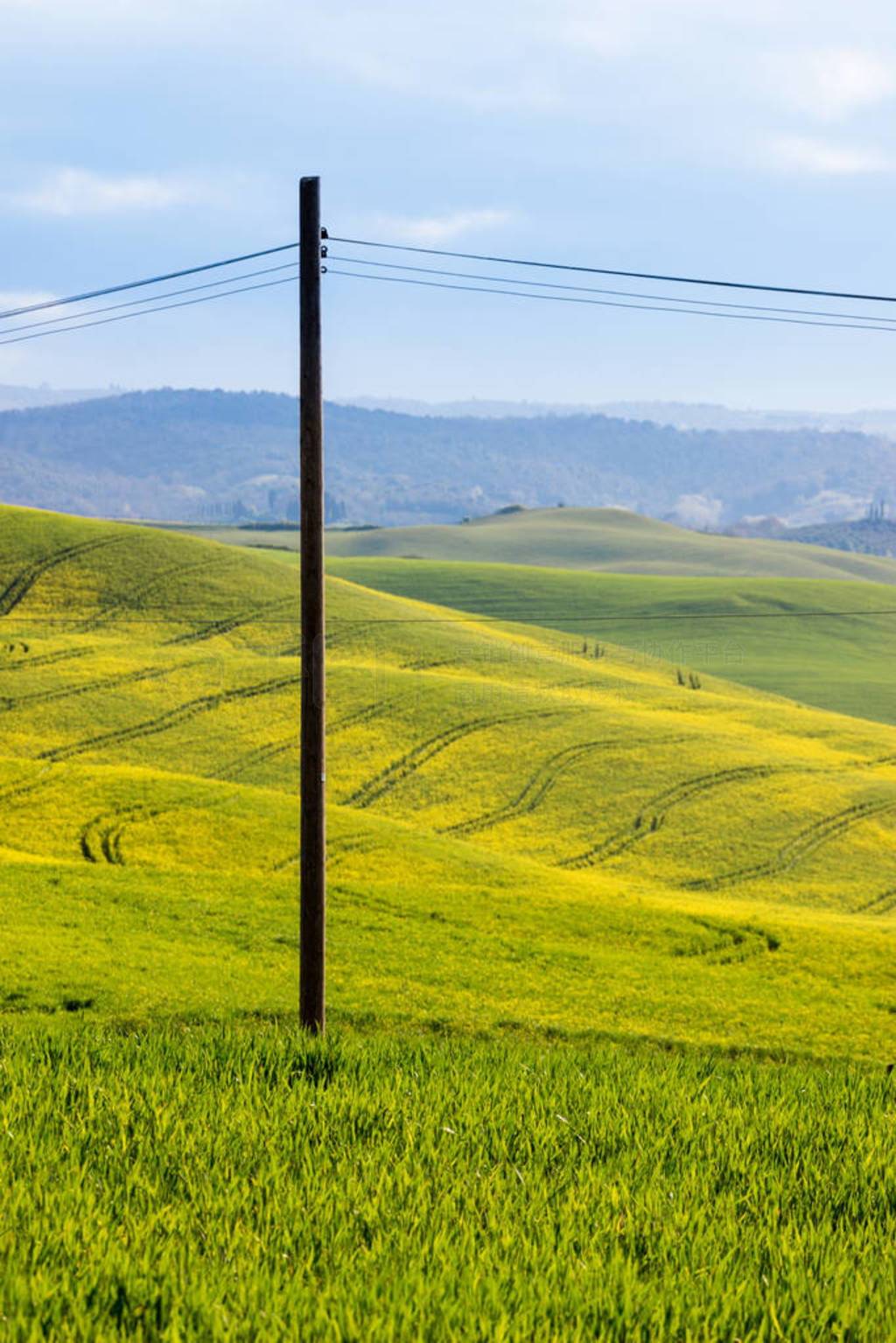 Beautiful view of the country hills near Siena, tuscany, Italy,