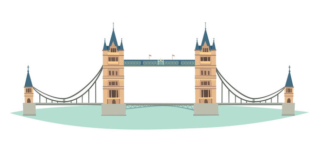 伦敦塔桥卡通图片