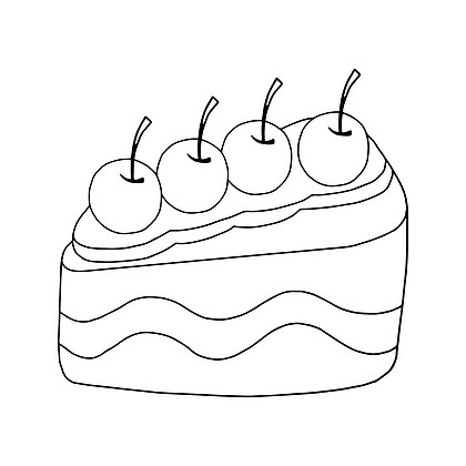 蛋糕和食物分离的白色背景的无缝模式011白色背景烤面包或蛋糕用线扫