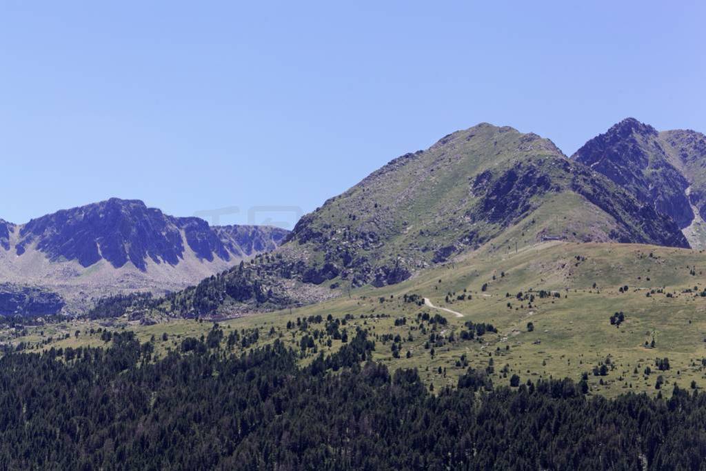 Landscape at the Pas de la Casa in Andorra.