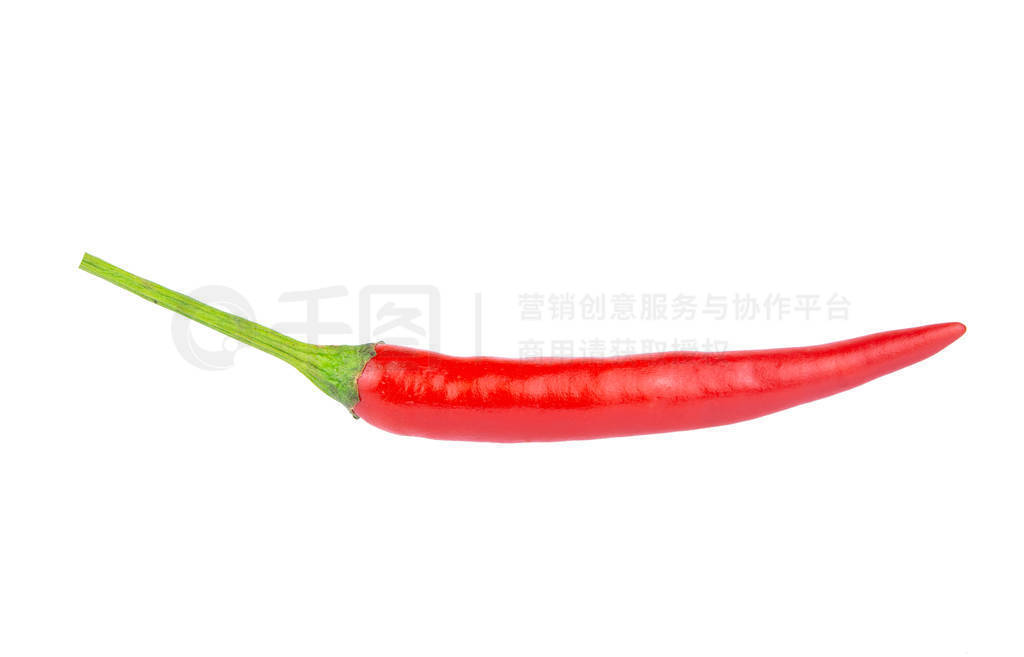 Red chili or chilli pepper isolated on a white background. with