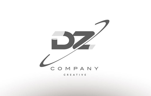 dz d z 耐克灰色字母字母徽标