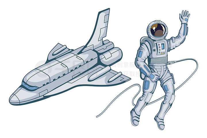 矢量圖形設計117火箭矢量宇宙飛船,航天器,衛星或月球漫遊器在背景