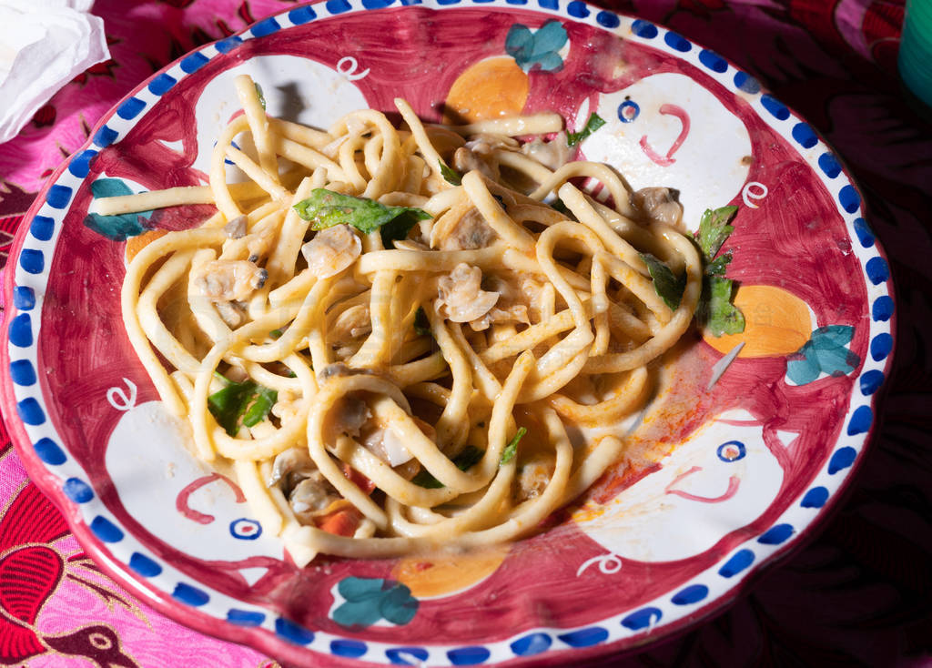 Scialatielli pasta with seafood mix