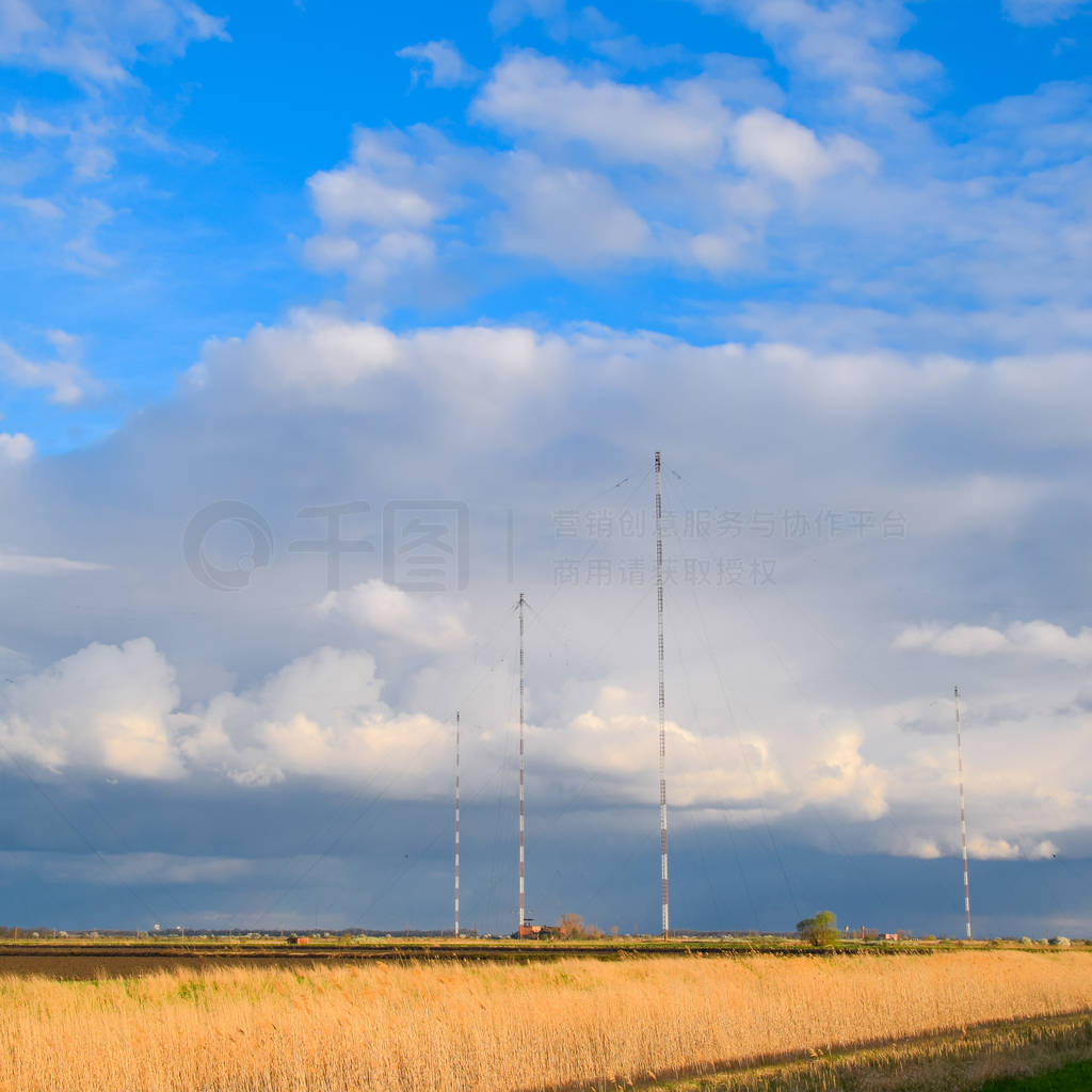 Towers of long-wave communication