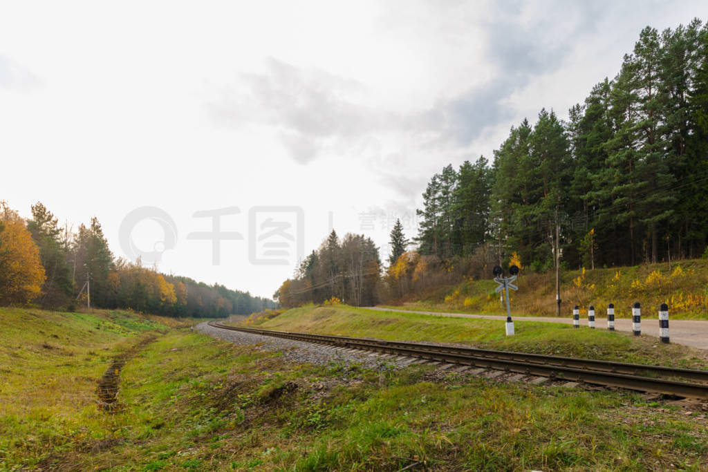 railway rails stretching into the distance.