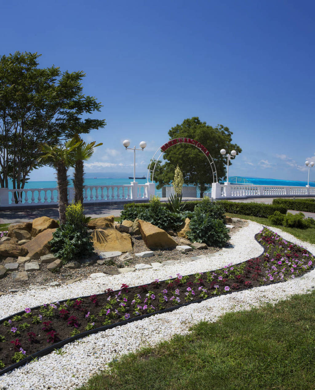 The waterfront resort of Kabardinka. Krasnodar region, Black sea