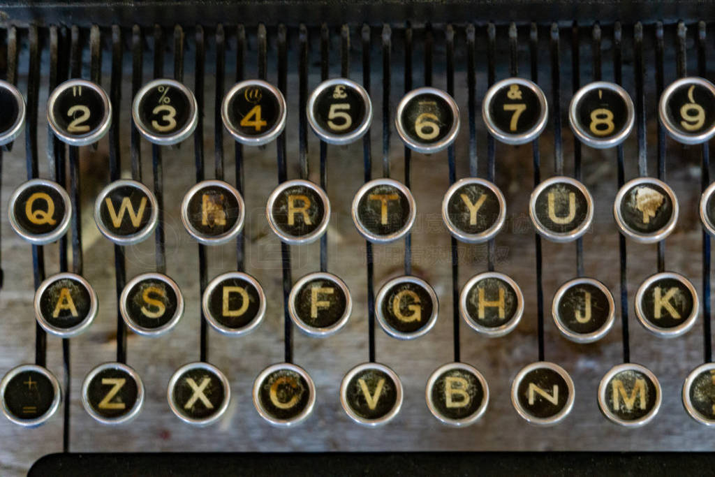 Old typewriter keyboard