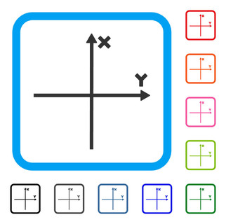 笛卡尔坐标轴框架图标