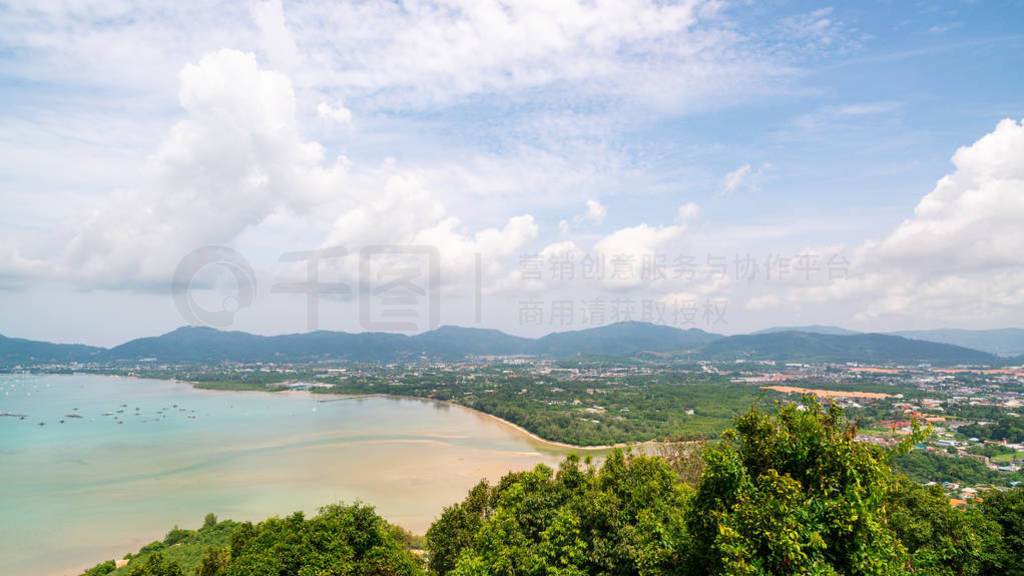 Landscape nature view from Khao Khad viewpoint phuket town