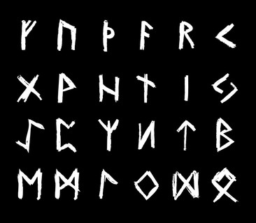 字母與古古諾爾斯語符文 (futhark) 組 24 斯堪的納維亞和日耳曼字母