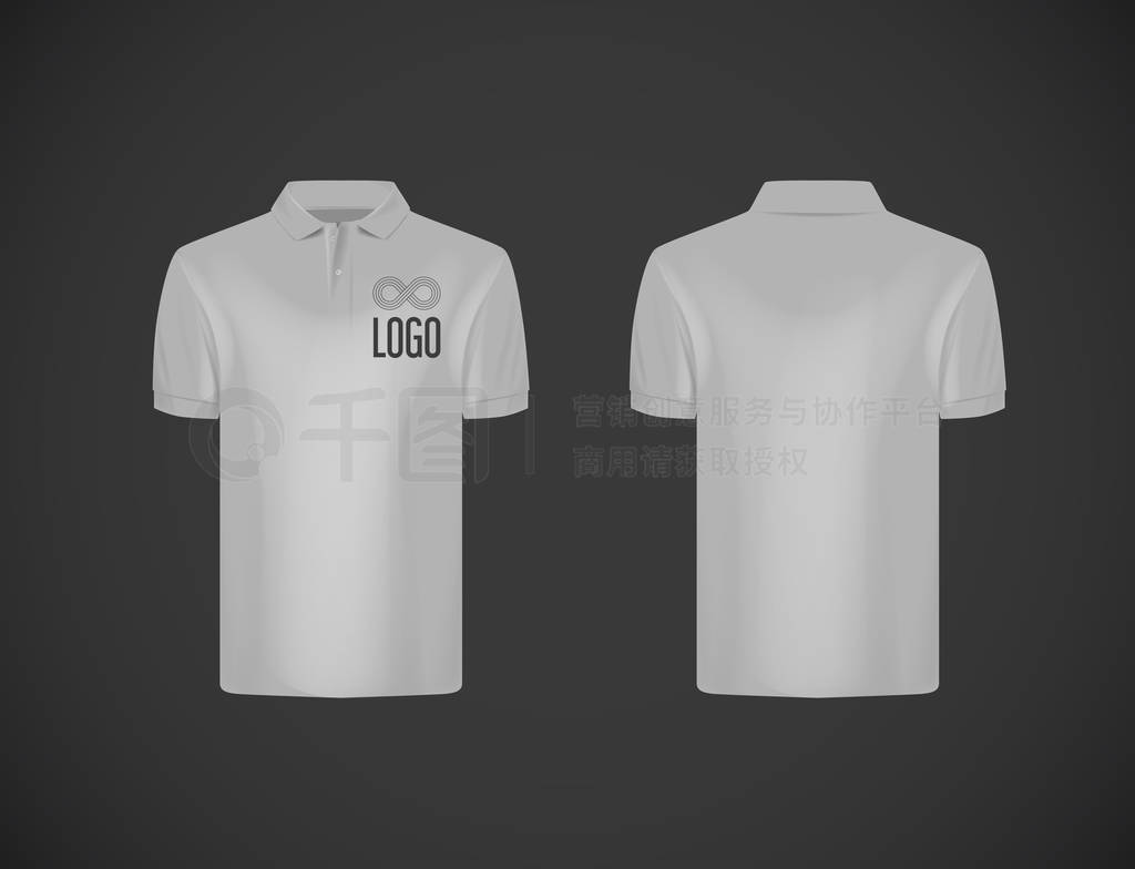 s slim-fitting short sleeve polo shirt with logo for advertising