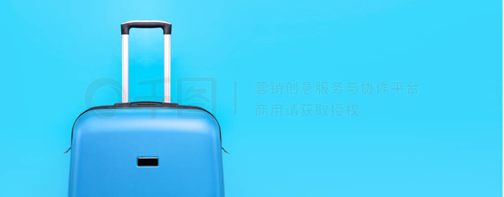 blue travel suitcase