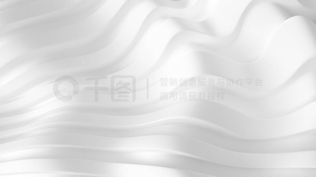 Elegant white background with drapery fabric. 3d illustration, 3