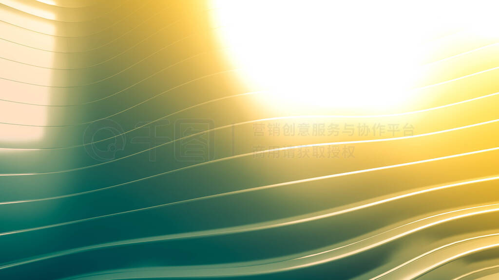 Yellow-green beautiful colorful 3d background with smooth lines