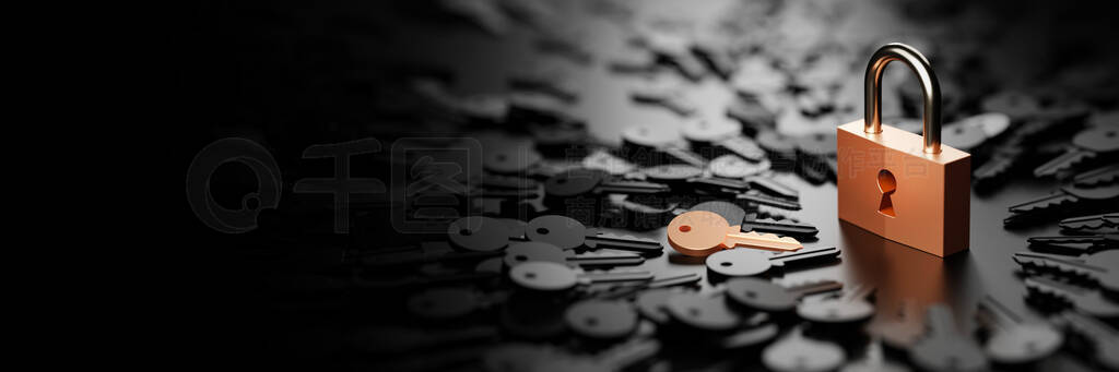 One padlock with infinite keys, metaphor of problems, solutions