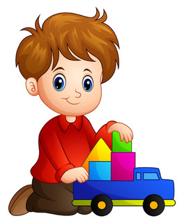 10小男孩建房用积木玩具卡车142103d像素建筑设计元素42图库建房 卡通