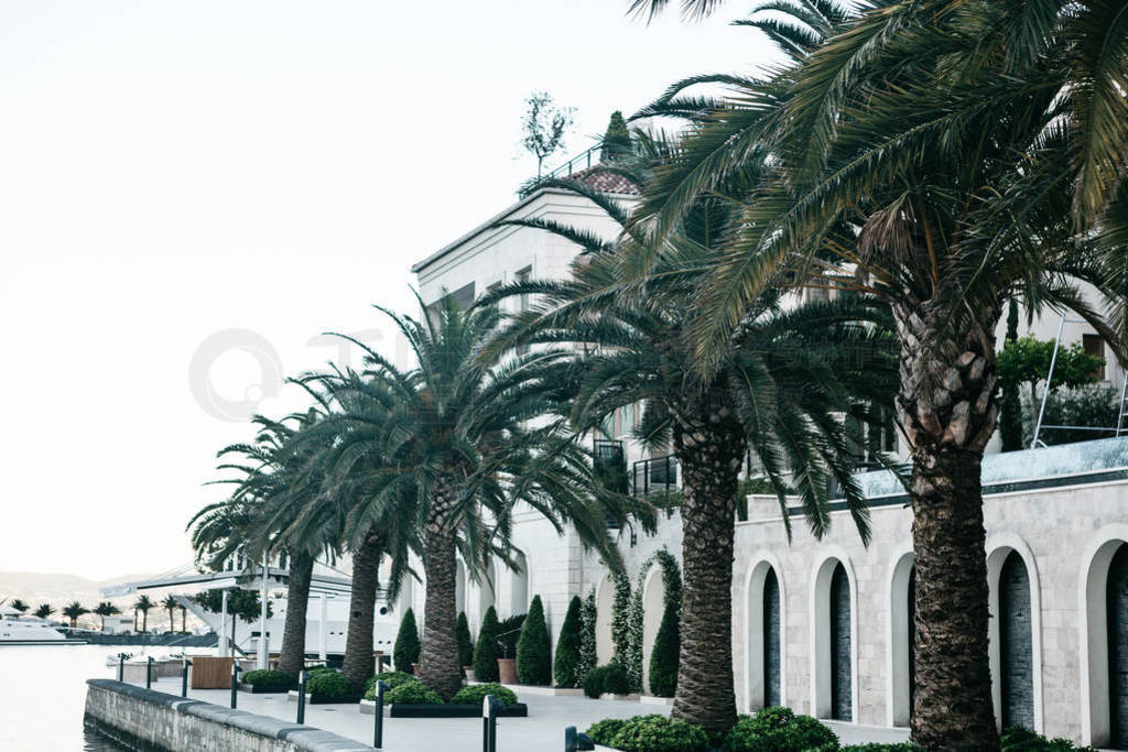 Embankment in Tivat in Montenegro.