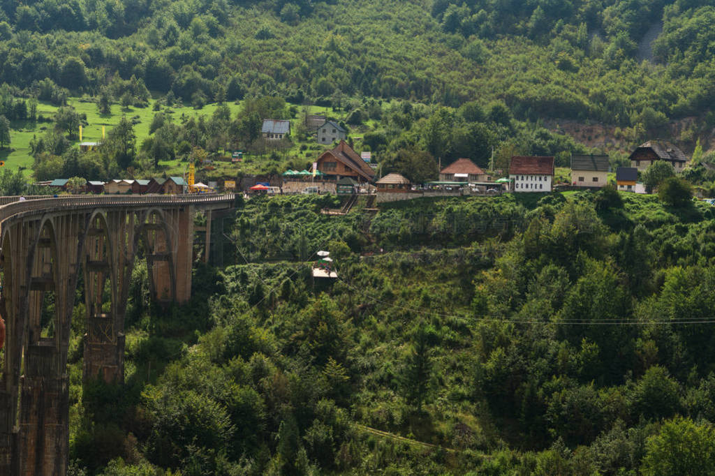 Durmitor, Montenegro - August 31, 2018: Old bridge in Durdevica