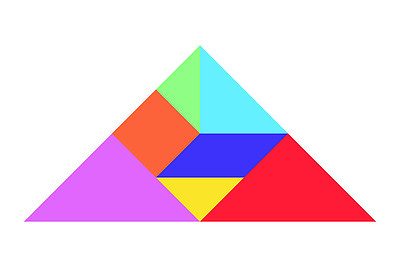 七巧板拼图原图三角形图片